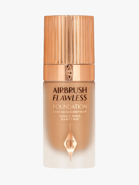 Charlotte Tilbury Airbrush Flawless Foundation in branded component on a light gray background